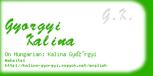 gyorgyi kalina business card